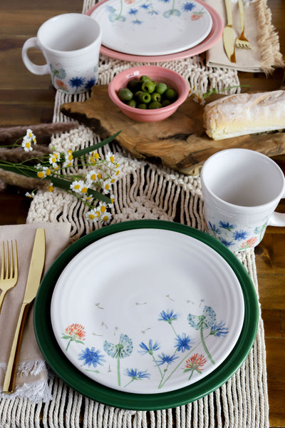 Retired Breezy Floral Classic Rim 9 Inch Luncheon Plate – Fiesta
