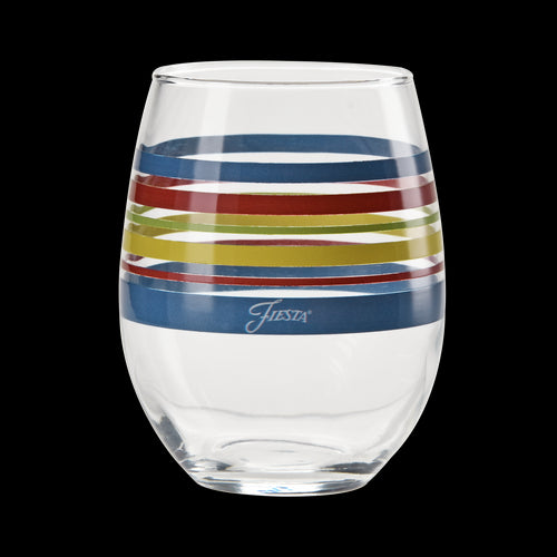 15 oz. Fiesta® Bright Stripes Stemless Wine – Set of 4