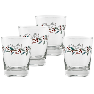 15 oz. Fiesta® Nutcracker Holly Tapered Double Old Fashion – Set of 4