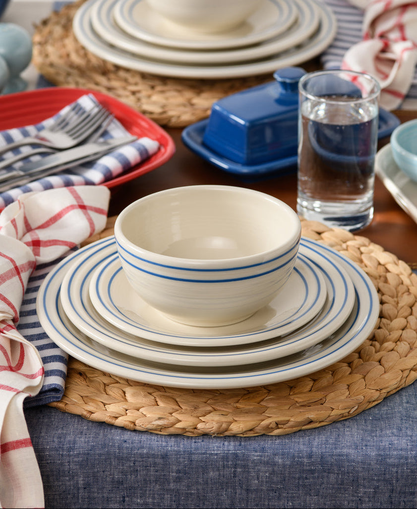Americana Lapis Band Classic Bistro 3-Piece Place Setting, Service