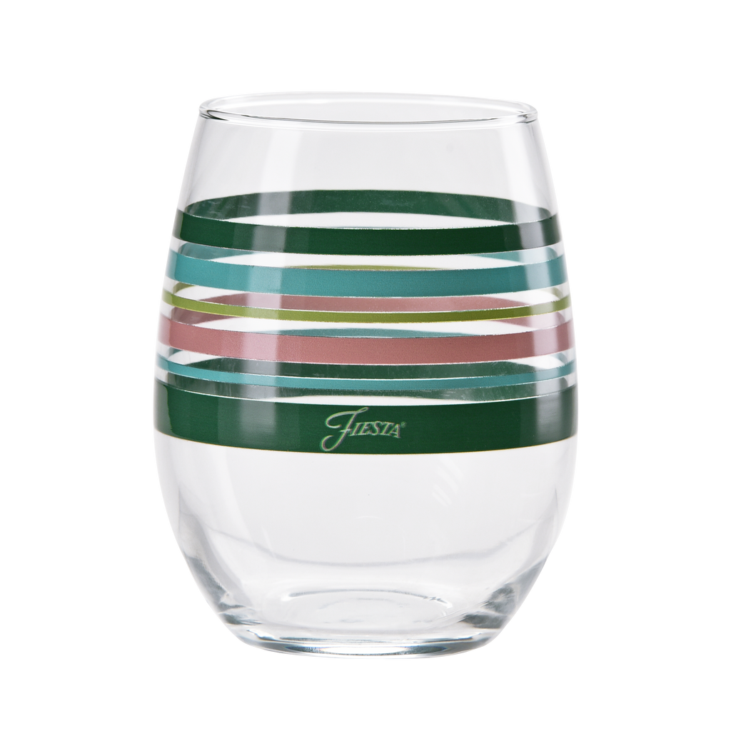 15 oz. Fiesta® Tropical Stripes Stemless Wine Set of 4 Fiesta