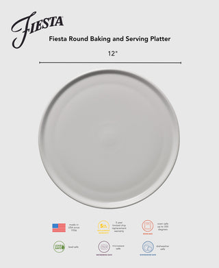 Fiesta 12 Inch Round Baking and Serving Platter