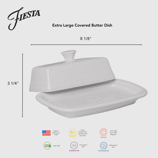 Extra Large Covered Butter Dish 8 1/8 Inch x 5 1/8 Inch