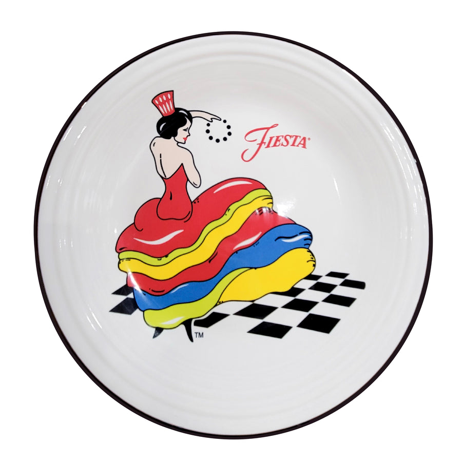 Dancing Lady Classic Rim 10 1/2 Inch Dinner Plate Fiesta Factory Direct