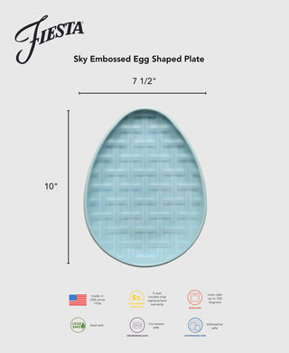 Embossed Egg Shaped Plate 10 Inch