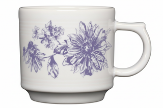 Floral Mug with Lavender Flowers