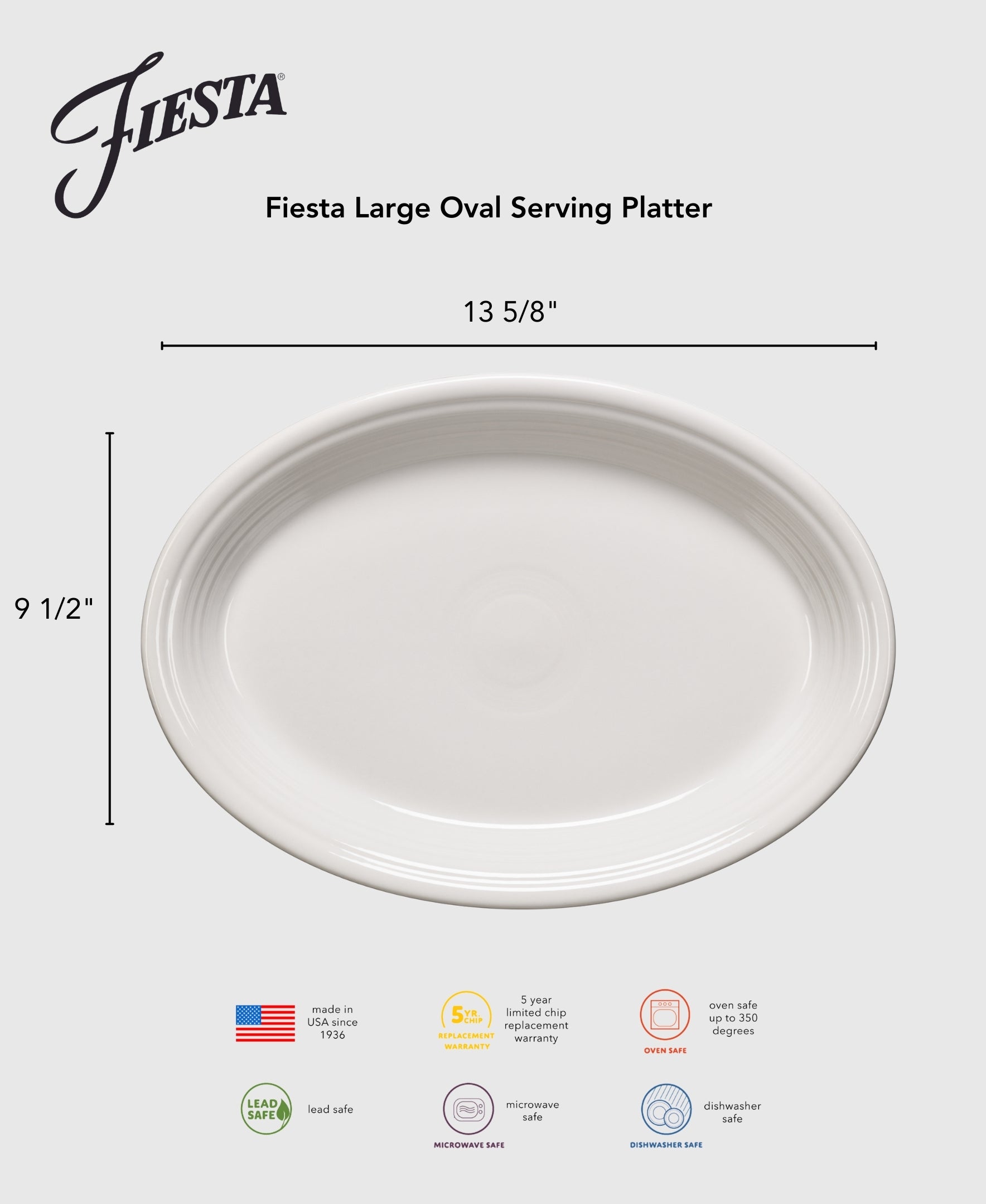 Fiesta 13 5/8 Inch Large Oval Serving Platter – Fiesta Factory Direct