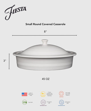 Small 10 Inch Round Covered Casserole 1.4 Quart