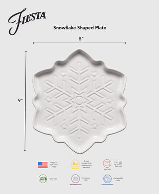 Snowflake Shaped Plate 9 Inch