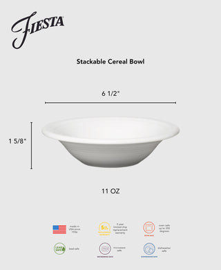 Fiesta 6 1/2 Inch Stackable Cereal Bowl 11 OZ