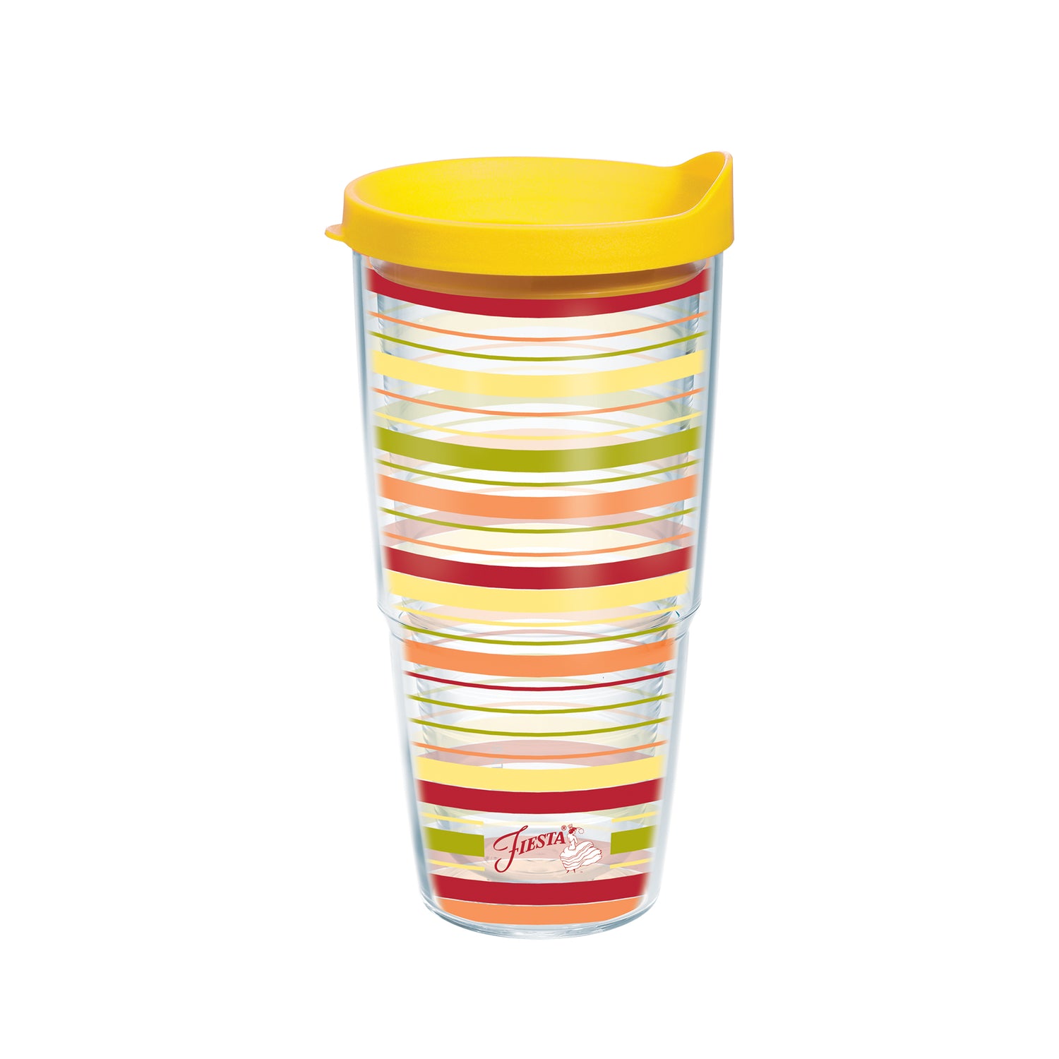 Fiesta® Stripes Sunny 24 oz Tumbler with Yellow Lid – Fiesta Factory Direct