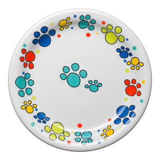 Scatter Print Cat Paws Appetizer Plate, fiestaÂ® Pet Ware - Fiesta Factory Direct by Homer Laughlin China.  Dinnerware proudly made in the USA.  