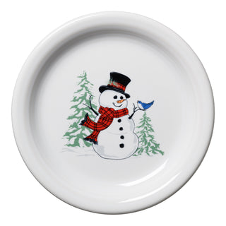 Snowman Bistro Coupe 6 1/4 Inch Appetizer Plate