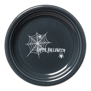 Happy Halloween Spider Web Bistro Coupe 6 1/4 Inch Appetizer Plate