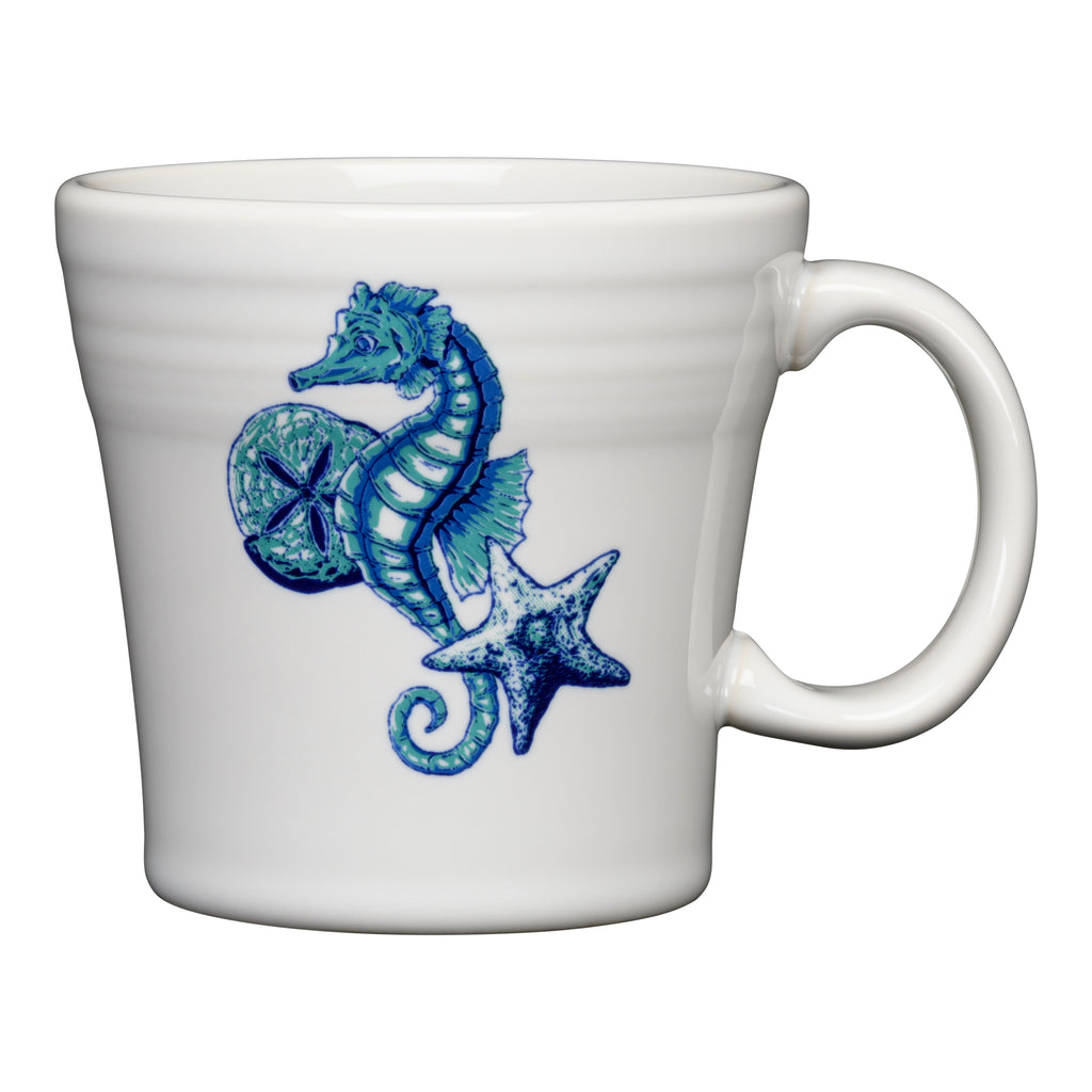 Fiesta St. Patrick's Day 15 Oz Tapered Mug – White Ceramic Mug With Green Shamrock Design, Made In USA