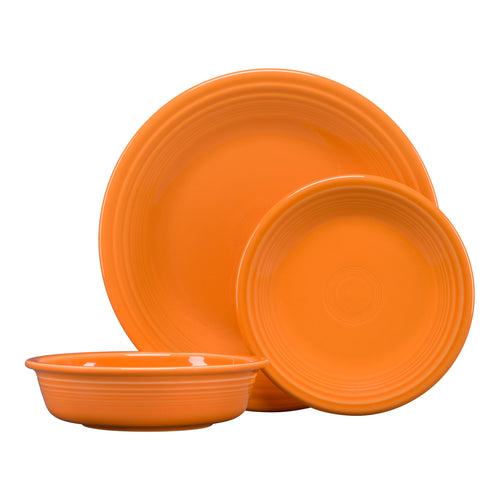 Retired Tangerine 3pc Classic Place Setting