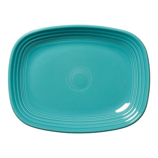 turquoise blue rectangular platter made in the USA