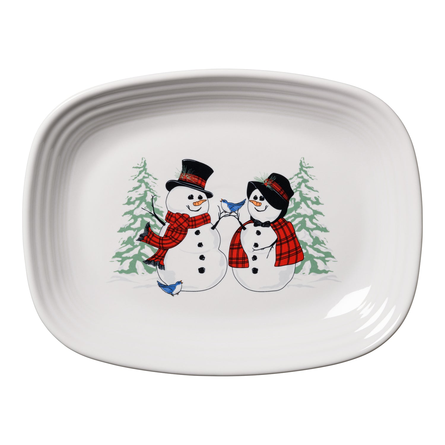 Snowman and Snowlady Rectangular Platter – Fiesta Factory Direct