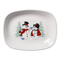 Snowman and Snowlady Rectangular Platter