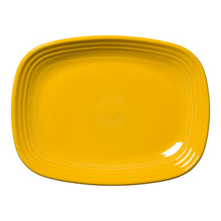 daffodil yellow  rectangular platter made in the USA