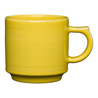 sunflower yellow  fiesta stacking mug made in the USA
