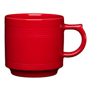 scarlet red fiesta stacking mug made in the USA