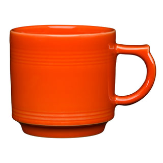 poppy orange  fiesta stacking mug made in the USA