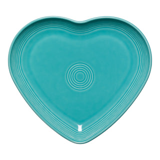Turquoise blue Fiesta Heart shaped Plate Made in the USA