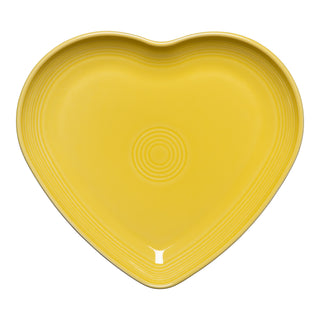 Sunflower yellow Fiesta Heart shaped Plate Made in the USA