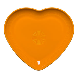 Butterscotch orange Fiesta Heart shaped Plate Made in the USA