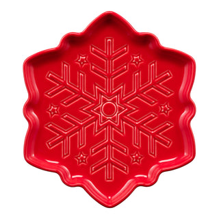 Fiesta Snowflake Shaped Plate Scarlet red