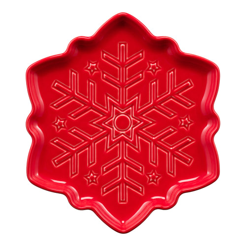 Fiesta Snowflake Shaped Plate Scarlet red