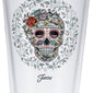 16 oz. Fiesta® SKULL AND VINE Sugar Clear Cooler Set of 4, Glassware - Fiesta Factory Direct by Homer Laughlin China.  Dinnerware proudly made in the USA.  