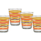 15 oz. Fiesta® Sienna Sunset Stripes Tapered Double Old Fashion – Set of 4
