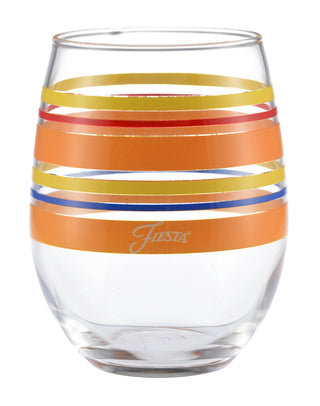 15 oz. Fiesta® Sienna Sunset Stripes Stemless Wine – Set of 4