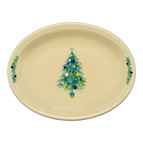 Blue Christmas Tree Medium Oval Platter, fiestaÂ® blue Christmas Tree - Fiesta Factory Direct by Homer Laughlin China.  Dinnerware proudly made in the USA.  
