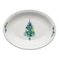 Blue Christmas Tree on White Medium Oval Platter, fiestaÂ® blue Christmas Tree - Fiesta Factory Direct by Homer Laughlin China.  Dinnerware proudly made in the USA.  