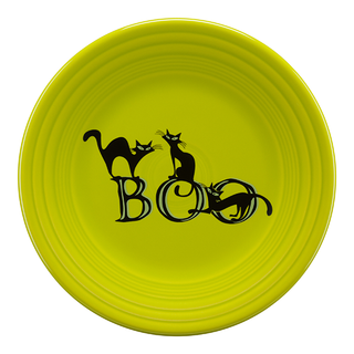 Trio of Boo Cats Luncheon Plate, fiestaÂ® halloween - Fiesta Factory Direct by Homer Laughlin China.  Dinnerware proudly made in the USA.  