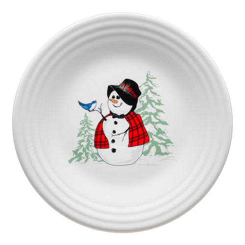 Snowlady Luncheon Plate, fiestaÂ® Snowman - Fiesta Factory Direct by Homer Laughlin China.  Dinnerware proudly made in the USA.  