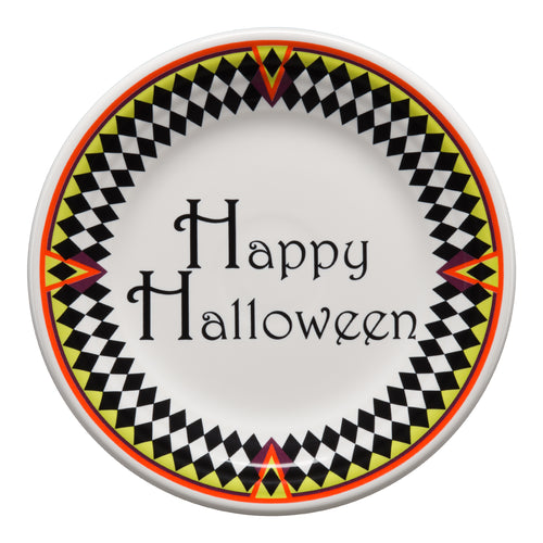 Harlequin Happy Halloween Luncheon Plate, fiestaÂ® Harlequin Happy Halloween - Fiesta Factory Direct by Homer Laughlin China.  Dinnerware proudly made in the USA.  