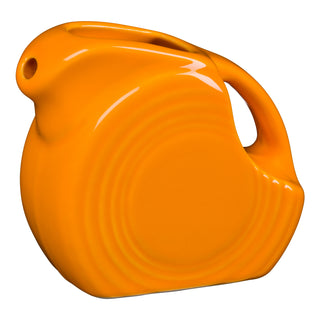 butterscotch orange fiesta small disk pitcher made in the usa