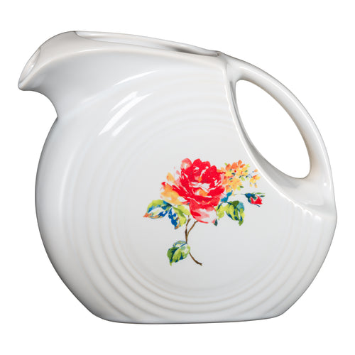 Large Disk Pitcher Floral Bouquet - Fiesta Factory Direct