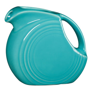 turquoise blue fiesta small disk pitcher made in the usa