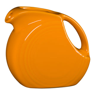 butterscotch orange fiesta small disk pitcher made in the usa