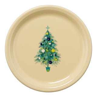 Retired Blue Christmas Tree Bistro Coupe Inch Luncheon Plate