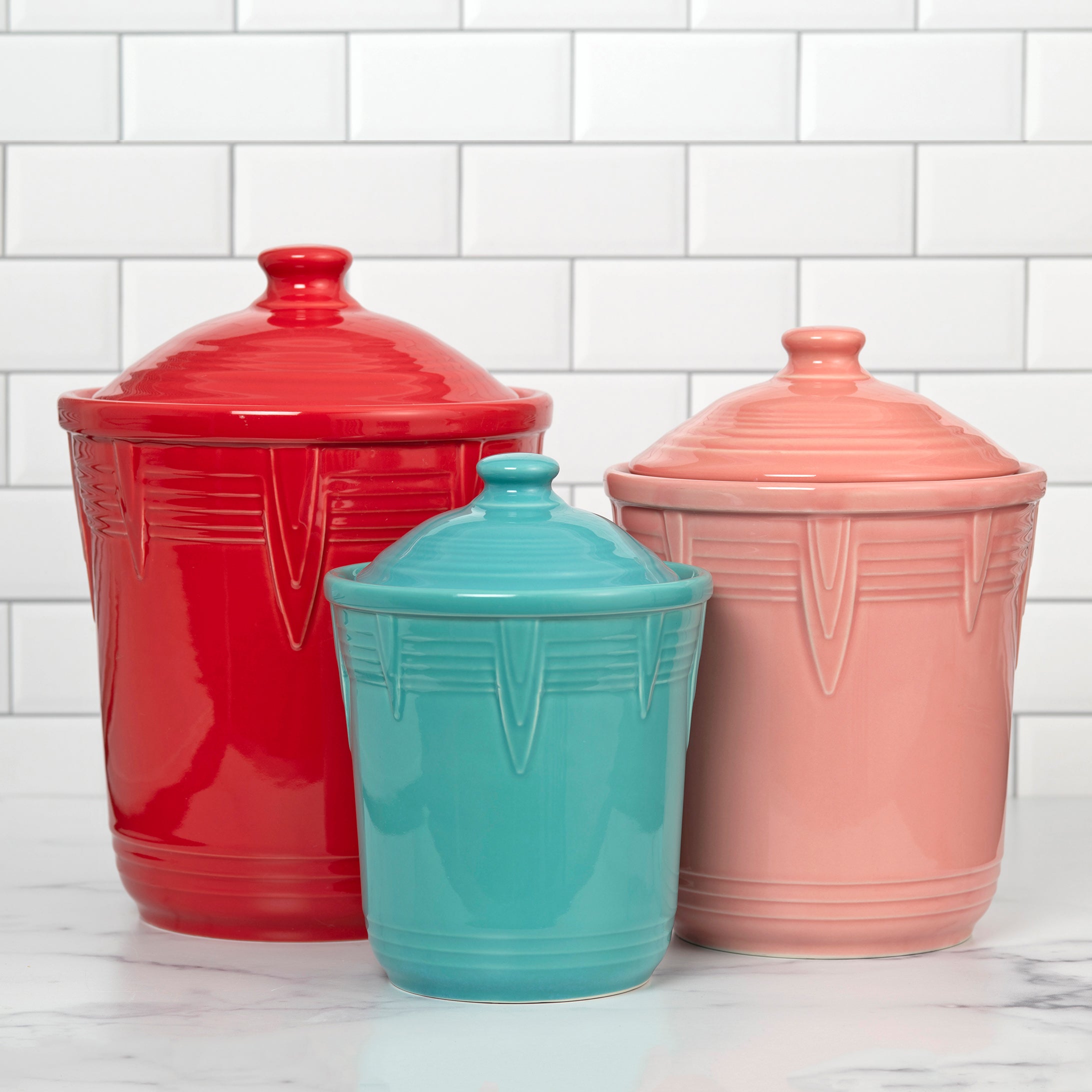 Hotsell rainbow ceramic canister set