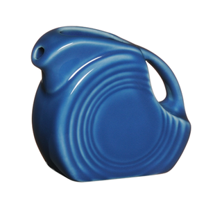 lapis blue fiesta small disk pitcher made in the usa