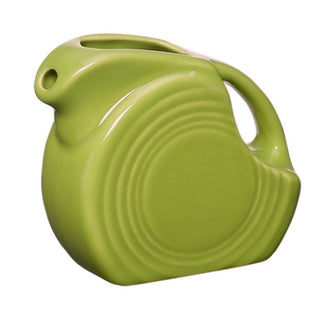 lemongrass green fiesta small disk pitcher made in the usa