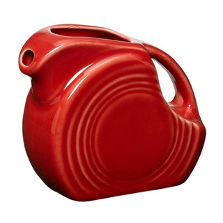 scarlet red fiesta small disk pitcher made in the usa