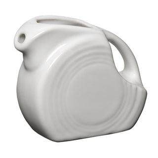 white  fiesta small disk pitcher made in the usa